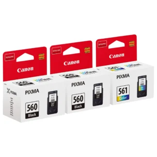 2x Original Canon PG560 Black & 1x CL561 Colour Ink Cartridges