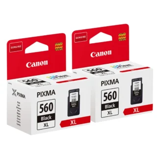 2x Original Canon PG560XL Black High Capacity Ink Cartridges