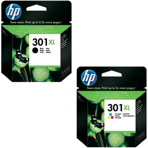 Original HP 301XL Black & Colour Ink Cartridge Multipack