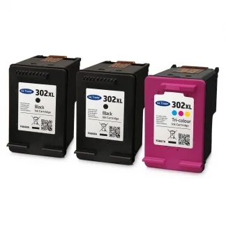 2x Remanufactured HP 302XL Black & 1x Colour Ink Cartridge Multipack