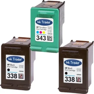 HP 338 343 Black Remanufactured Ink Cartridges