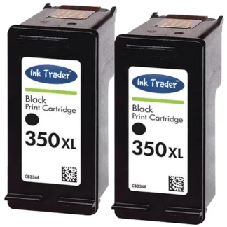 2x Remanufactured HP 350XL Black Ink Cartridge