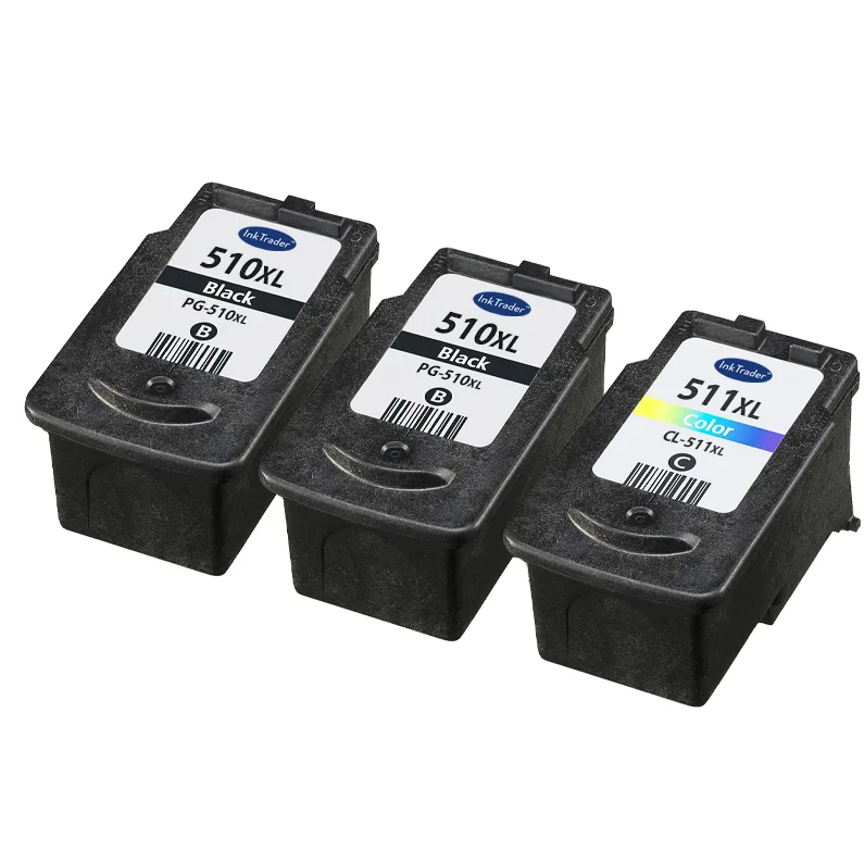 2x PG510XL & 1x CL511XL Remanufactured Canon Ink Cartridges