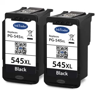 2x Remanufactured Canon PG545XL Black High Capacity Ink Cartridges