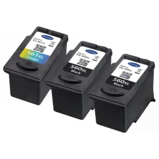 2x PG560XL & 1x CL561XL Remanufactured Canon Ink Cartridges