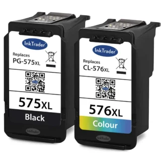 Remanufactured Canon PG575XL Black & CL576XL Colour High Capacity Ink Cartridges