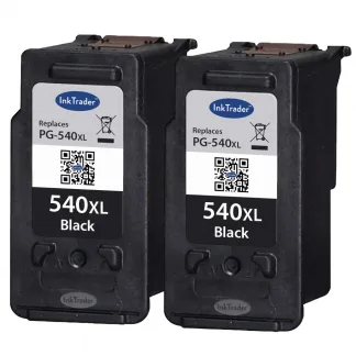 Remanufactured Canon PG540XL Black Twin Pack High Capacity Ink Cartridges