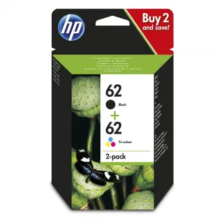Original HP 62 Black & Colour Ink Cartridge Multipack