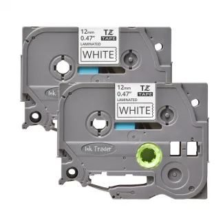 2x Brother P-Touch TZE-231 White Labels - Brother P-Touch TZE231