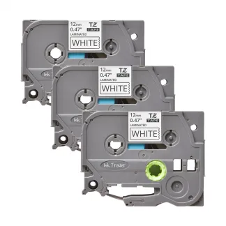 3x Brother P-Touch TZE-231 White Labels - Brother P-Touch TZE231