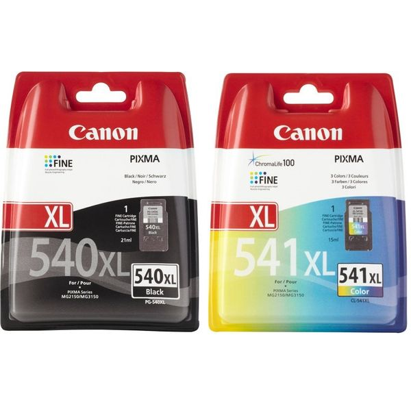 Canon PG540XL Black & CL541XL Colour High Capacity Ink Cartridges