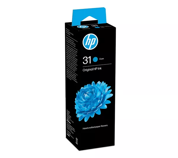 HP 31 Cyan Ink Bottle - 1VU26AE