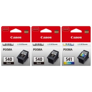 2x Original Canon PG540 Black & 1x CL541 Colour Ink Cartridges