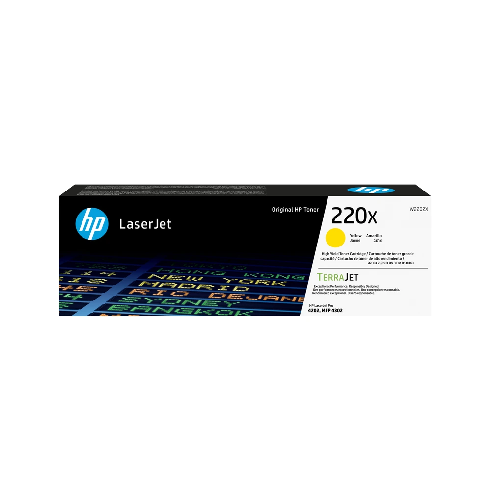 HP 220X Yellow Toner Cartridge - W2202X