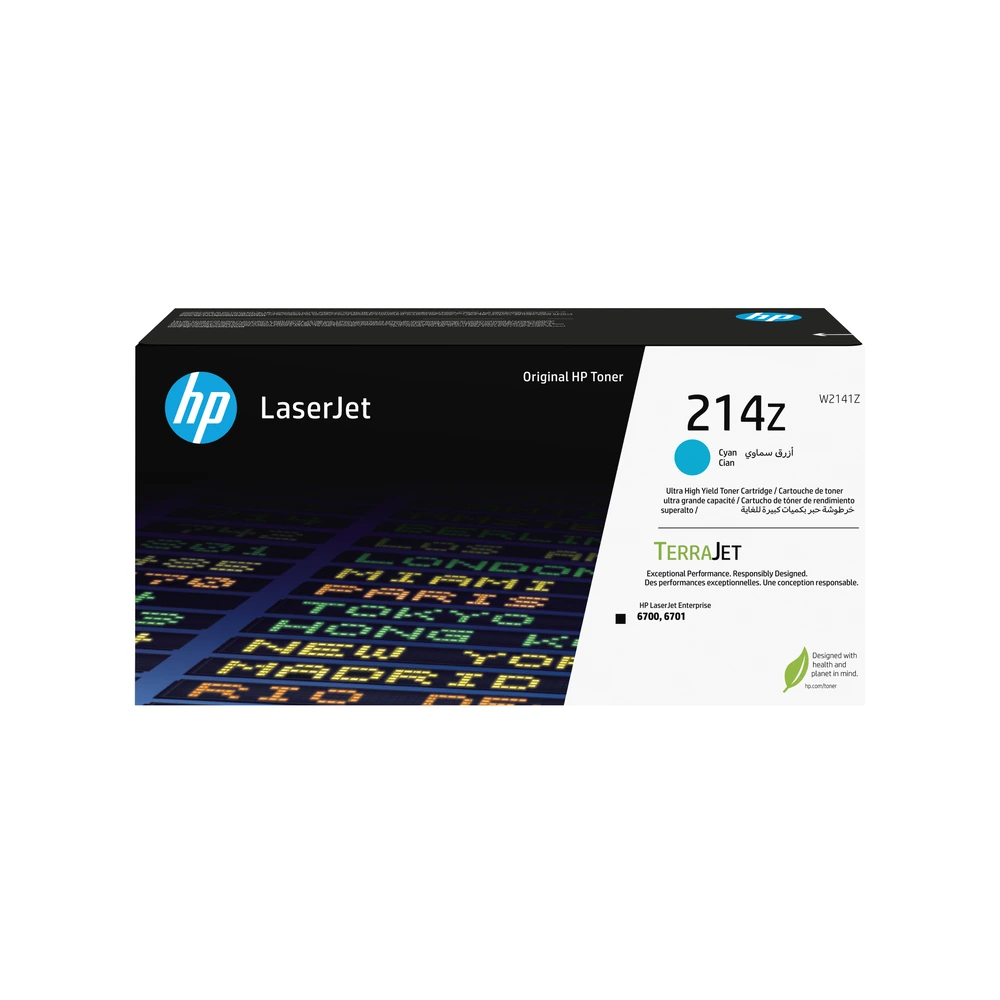 HP 214Z Cyan High Yield Toner Cartridge - W2141Z