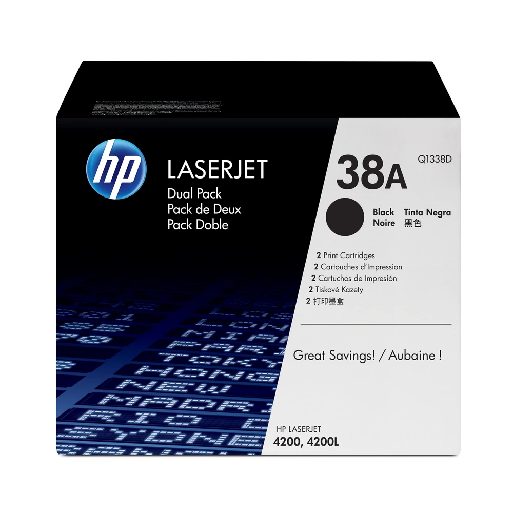 HP 38A Black Twin Pack - Q1338D