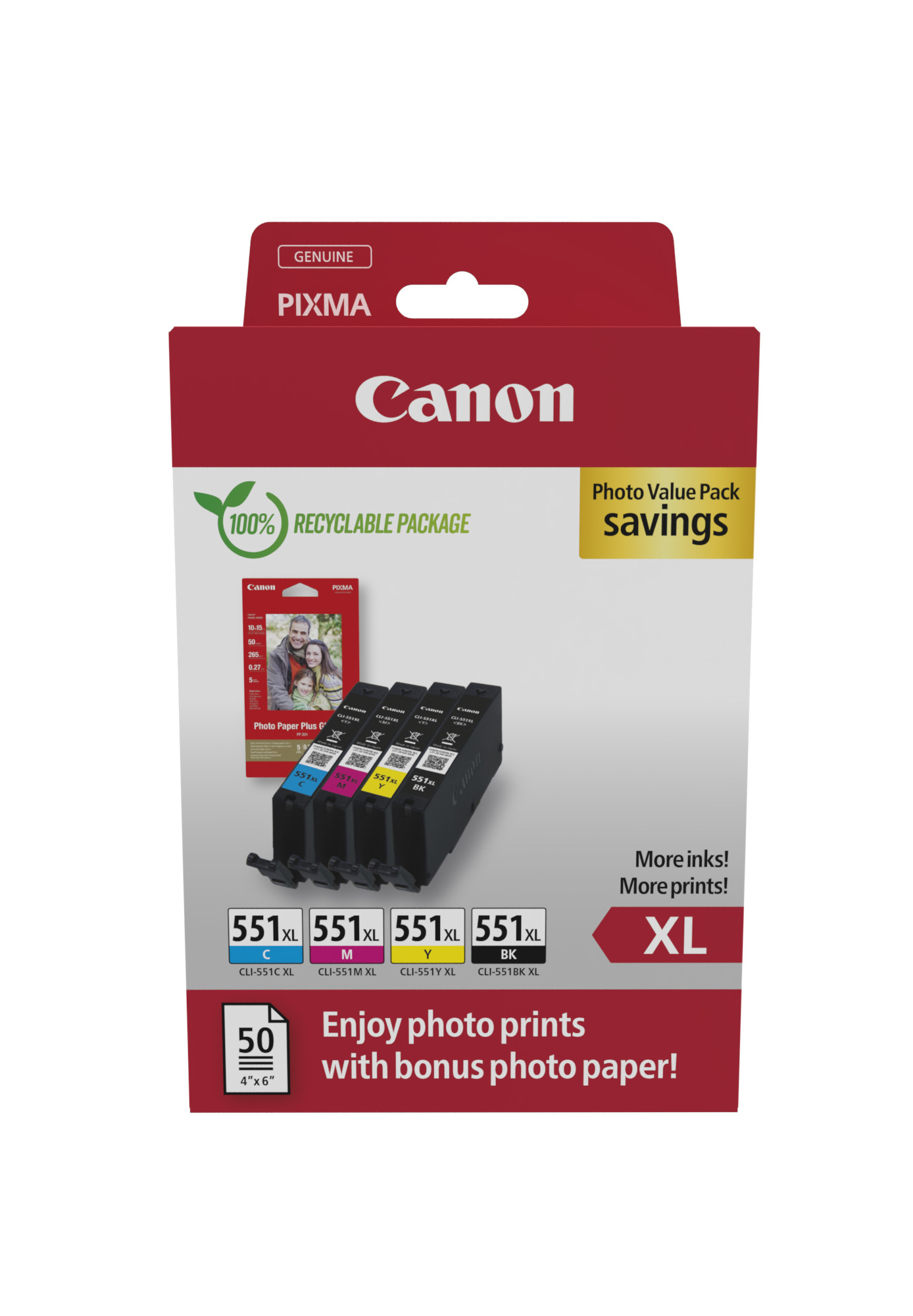 Canon CLI-551XL Ink Cartridge Multipack - 6443B008