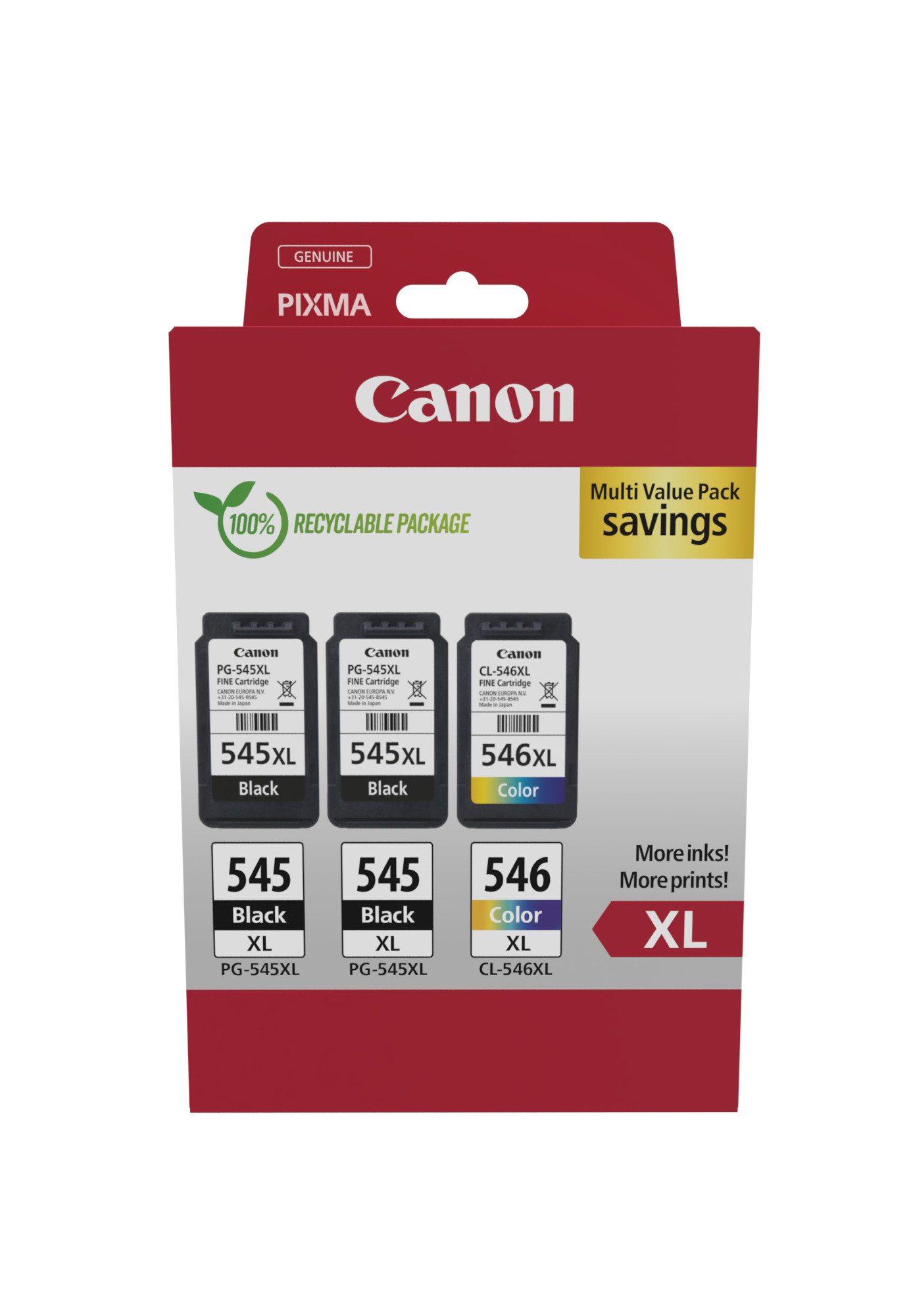 Canon PG-545XL + CL-546XL Ink Cartridge Multipack - 8286B013
