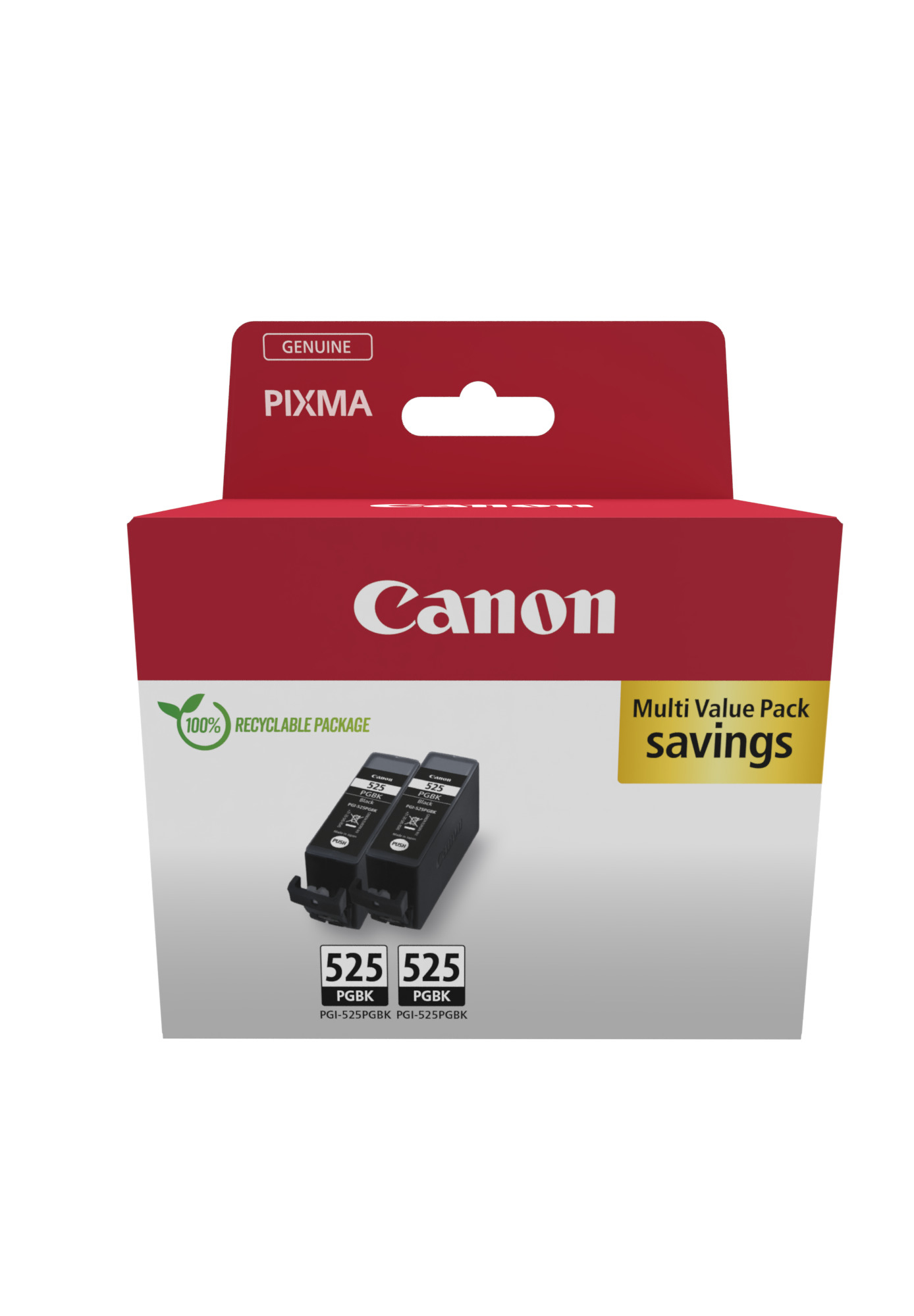 Canon PGI-525 Black Ink Cartridge Twin Pack - 4529B017