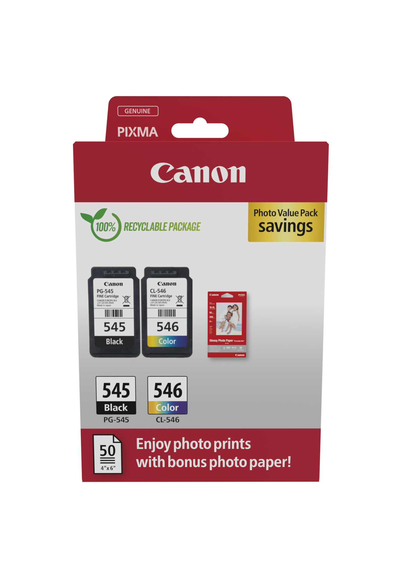 Canon PG-545 + CL-546 Ink Cartridge Multipack - 8287B008