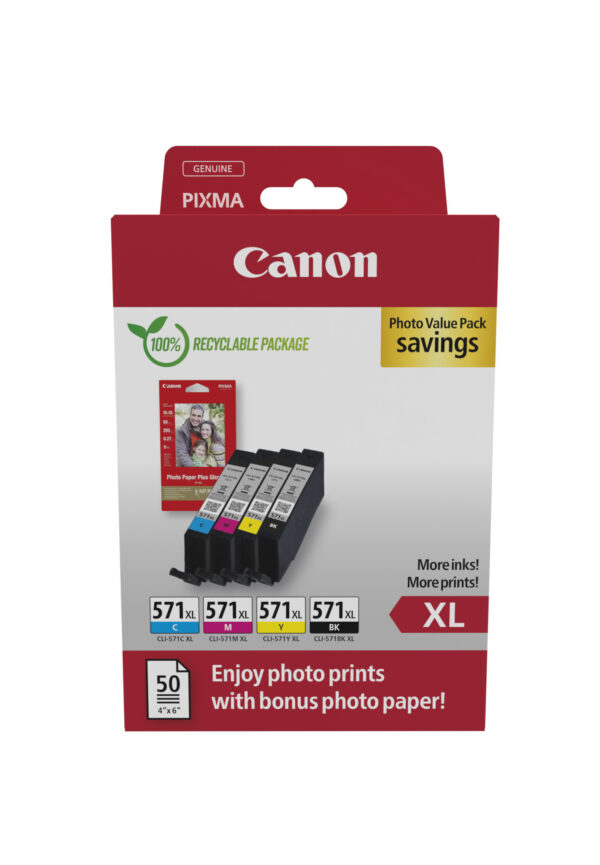 Canon CLI-571XL Ink Cartridge Multipack - 0332C006