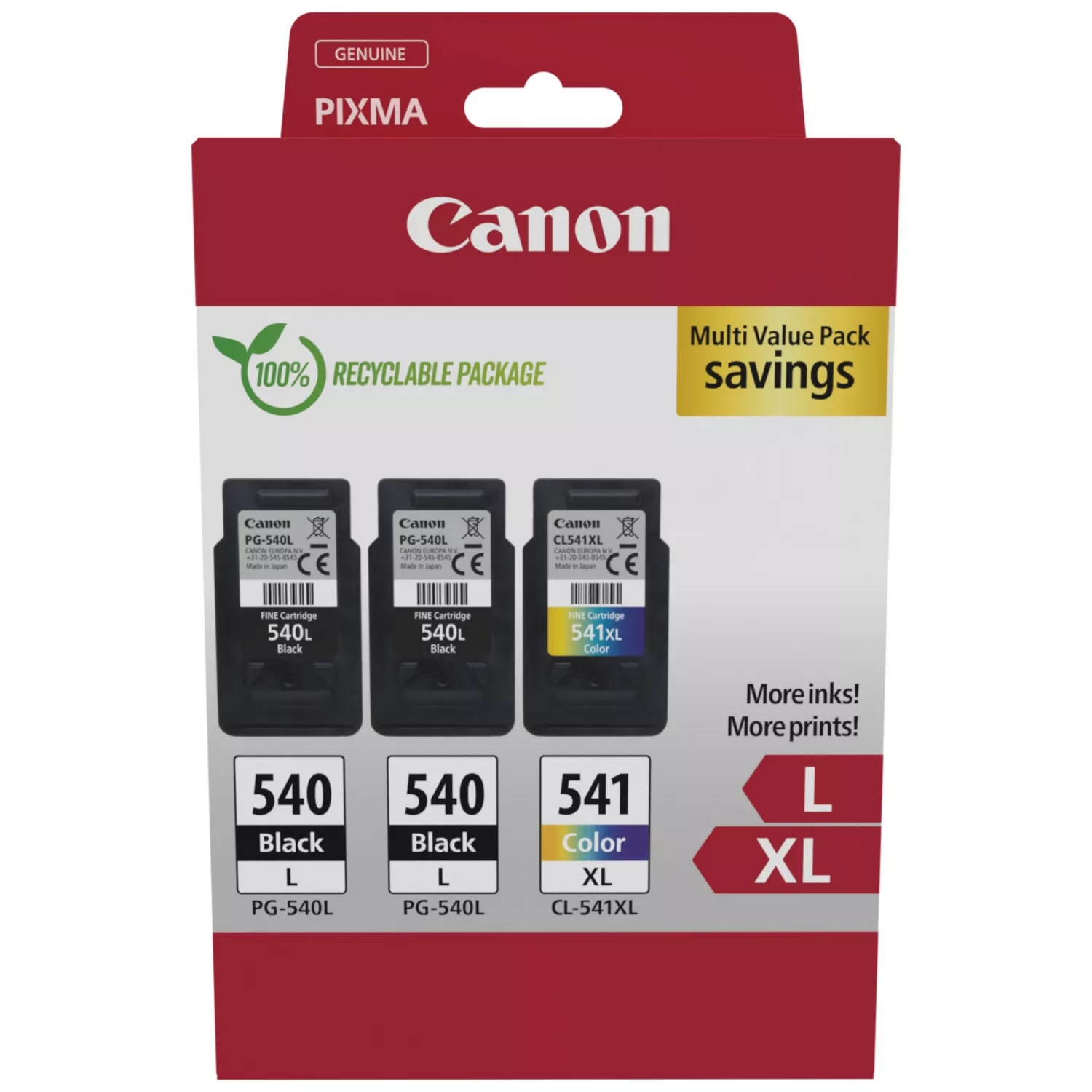Canon PG-540L + CL-541XL Ink Cartridge Multipack - 5224B017