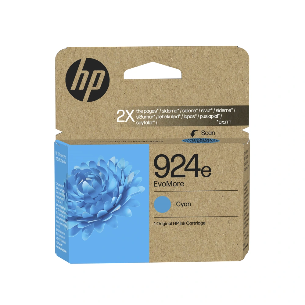 HP 924e Cyan Ink Cartridge - 4K0U7NE