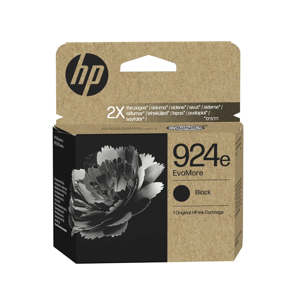 HP 924e Black Ink Cartridge - 4K0V0NE