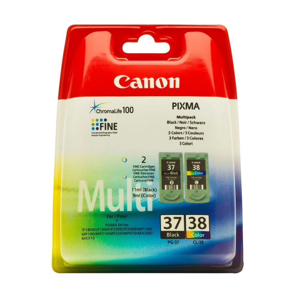 Canon PG-37 + CL-38 Ink Cartridge Multipack - 2145B009