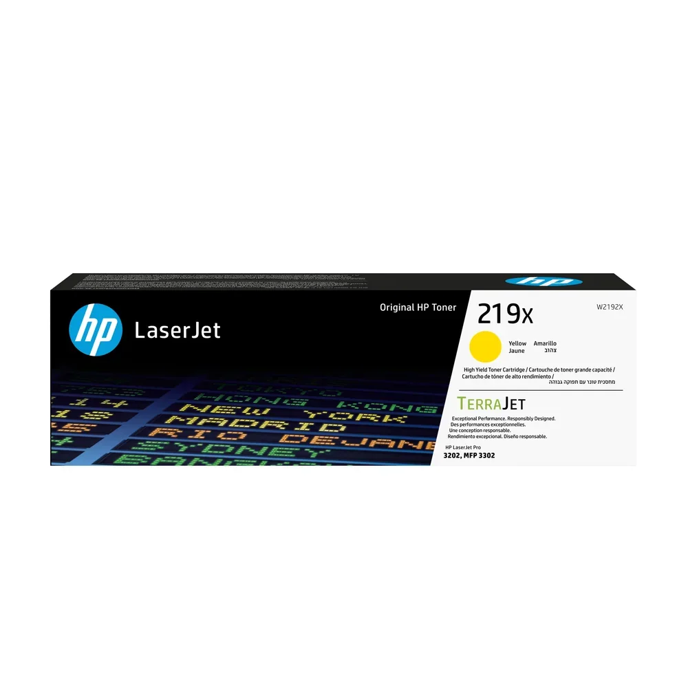 HP 219X Yellow High Yield Toner Cartridge - W2192X