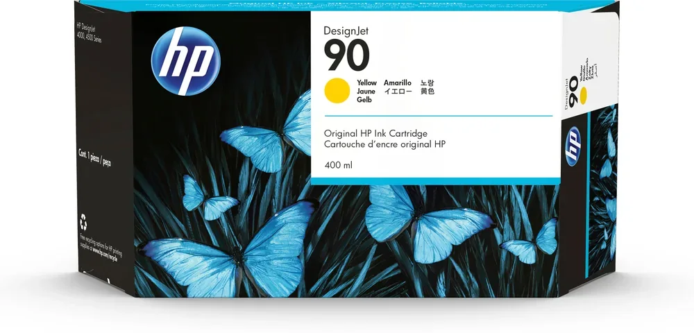 HP 90 Yellow Ink Cartridge Tri-Pack - C5085A