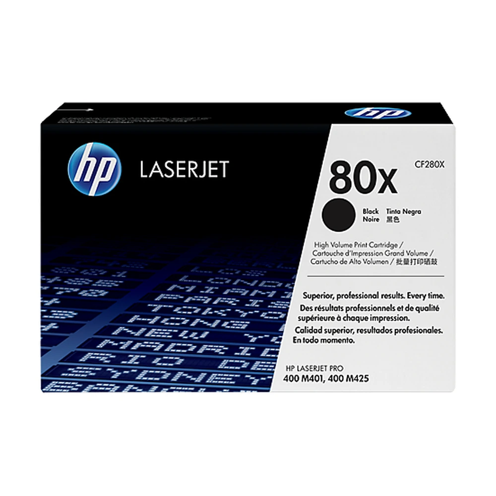 HP 80X Black High Yield Toner Cartridge - CF280X