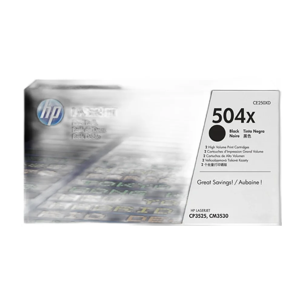 HP 504X Black Twin Pack - CE250XD