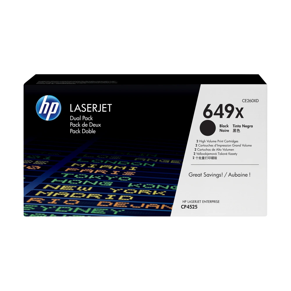 HP 649X Black Twin Pack - CE260XD
