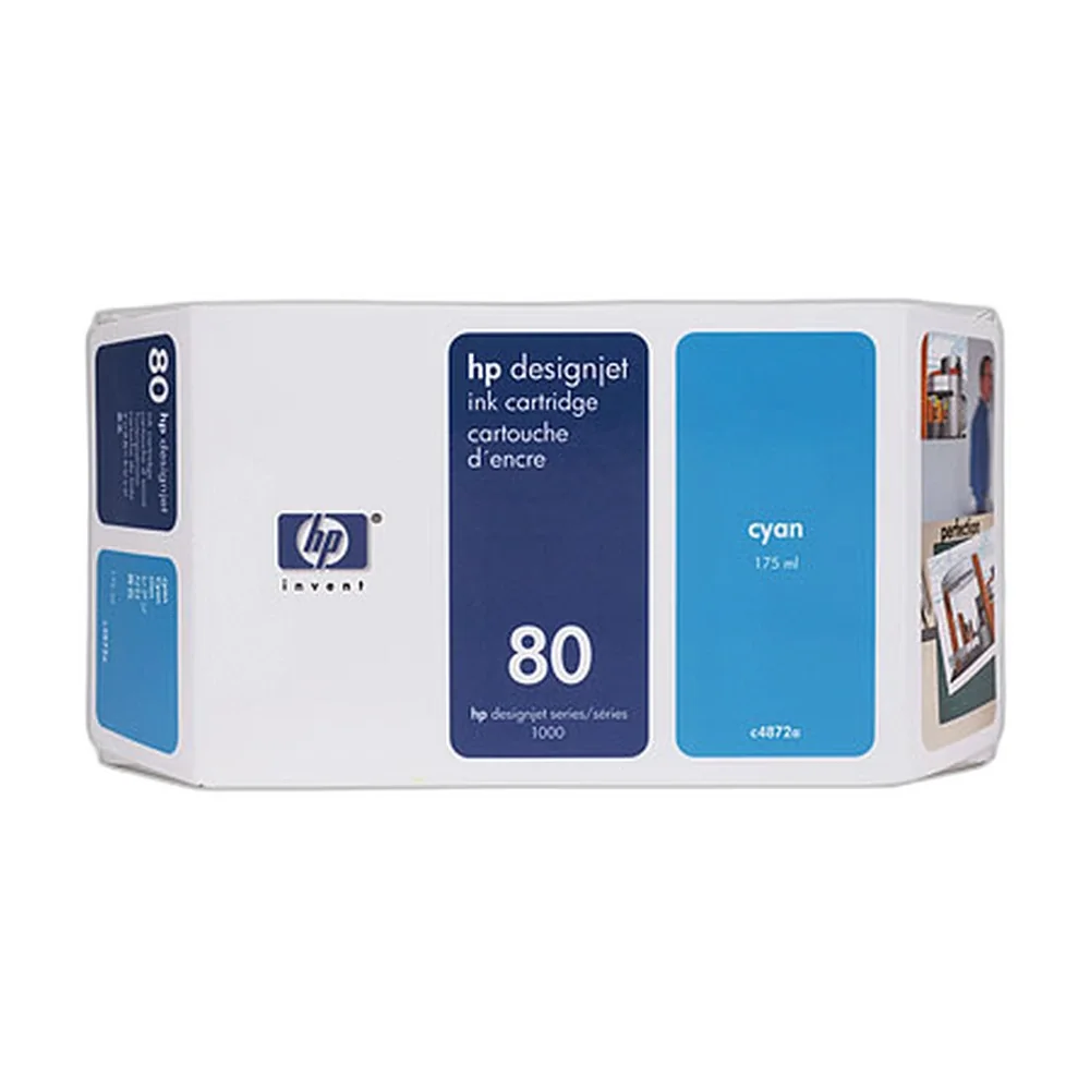 HP 80 Cyan Ink Cartridge 175ml - C4872A