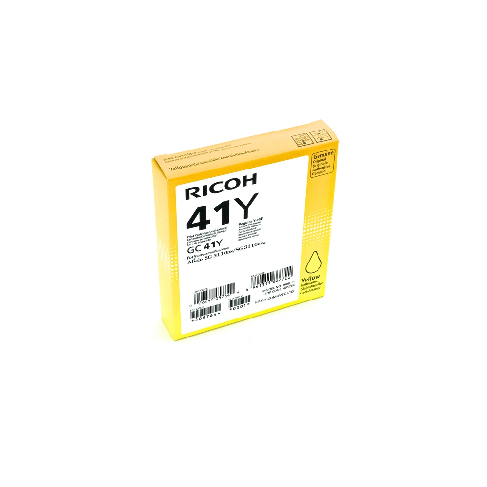 Ricoh GC41 Yellow Ink Cartridge - 405764