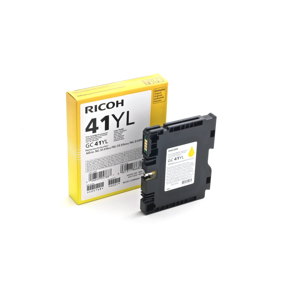 Ricoh GC41YL Yellow Ink Cartridge - 405768