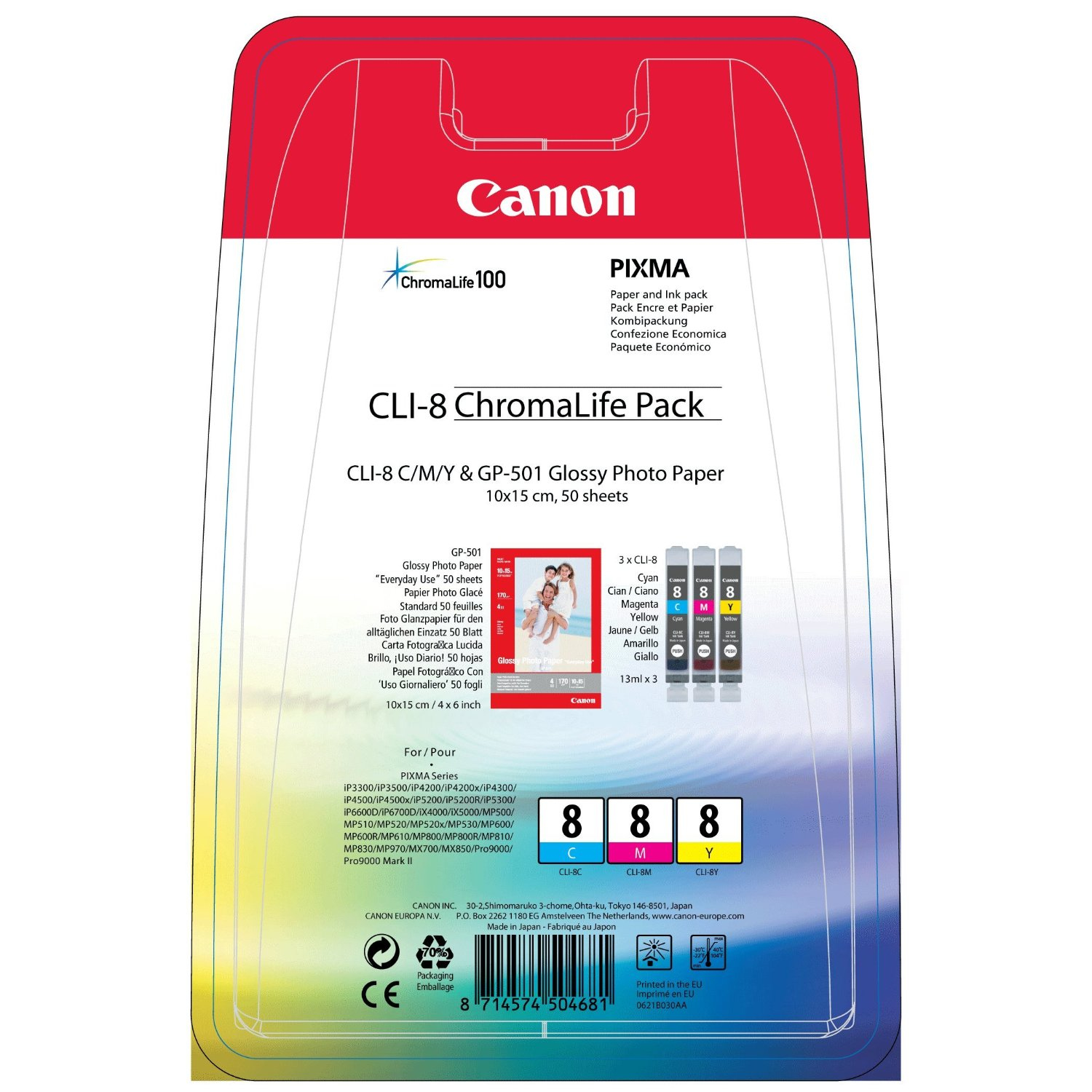 Canon CLI-8 Tri-Pack - 0621B030