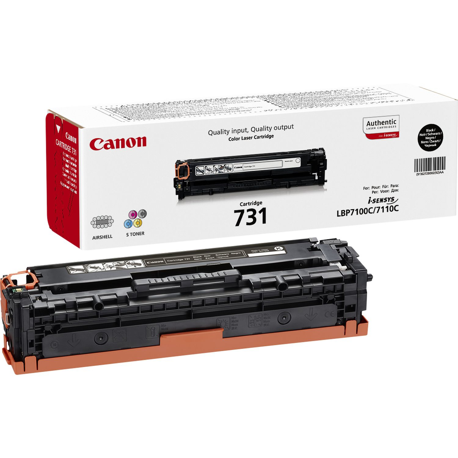 Canon 731 Black Toner Cartridge - 6272B002