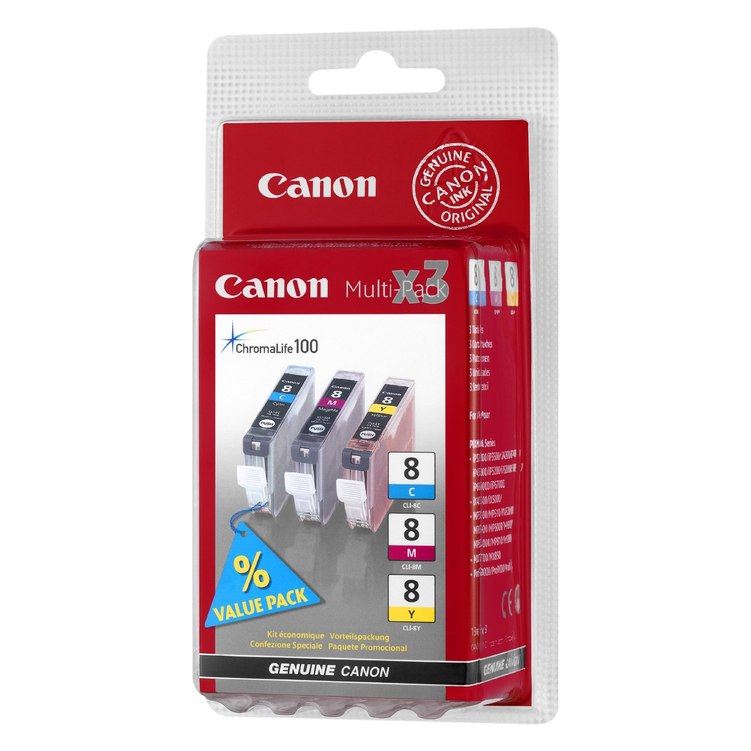 Canon CLI-8 Tri-Pack - 0621B036