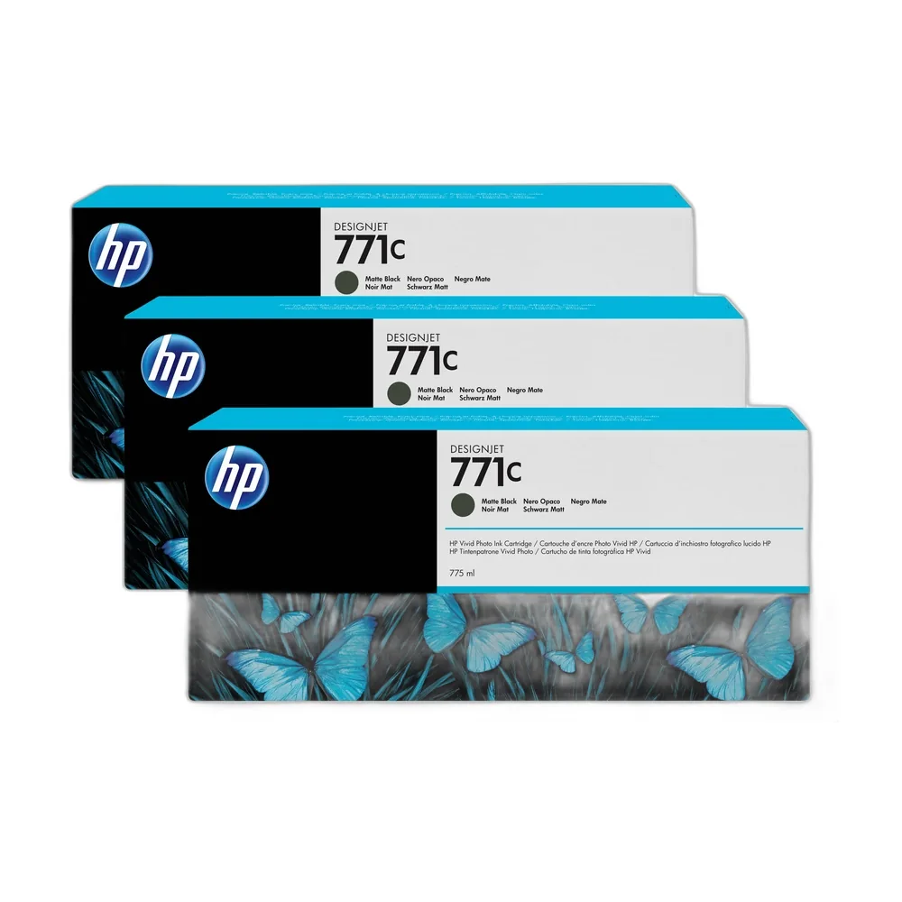 HP 771C Matte Black Tri-Pack - B6Y31A