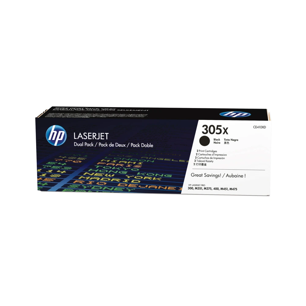 HP 305X Black Twin Pack - CE410XD
