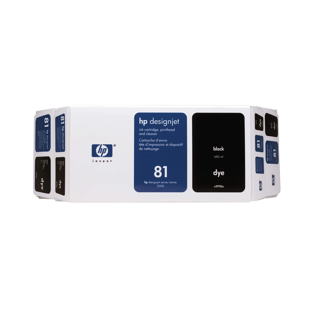 HP 81 Black Ink Cartridge and Printhead Value Pack - C4990A