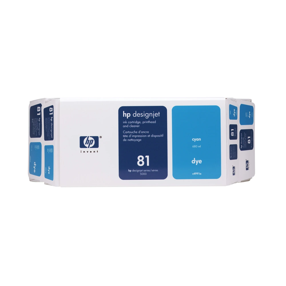 HP 81 Cyan Ink Cartridge and Printhead Value Pack - C4991A