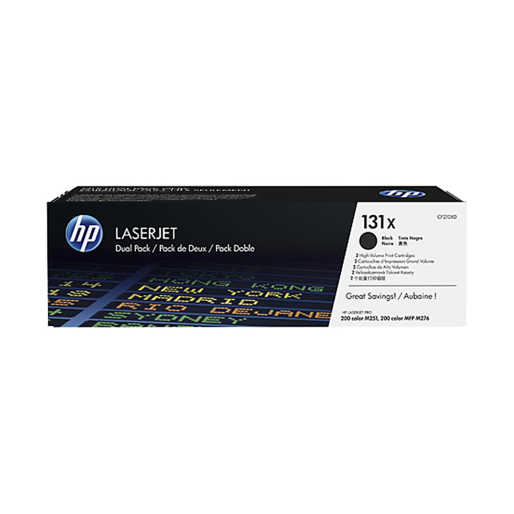 HP 131X Black High Yield Twin Pack - CF210XD