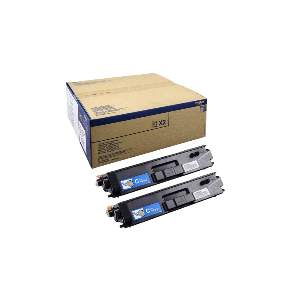 Brother TN900 Cyan Twin Pack - TN-900CTWIN