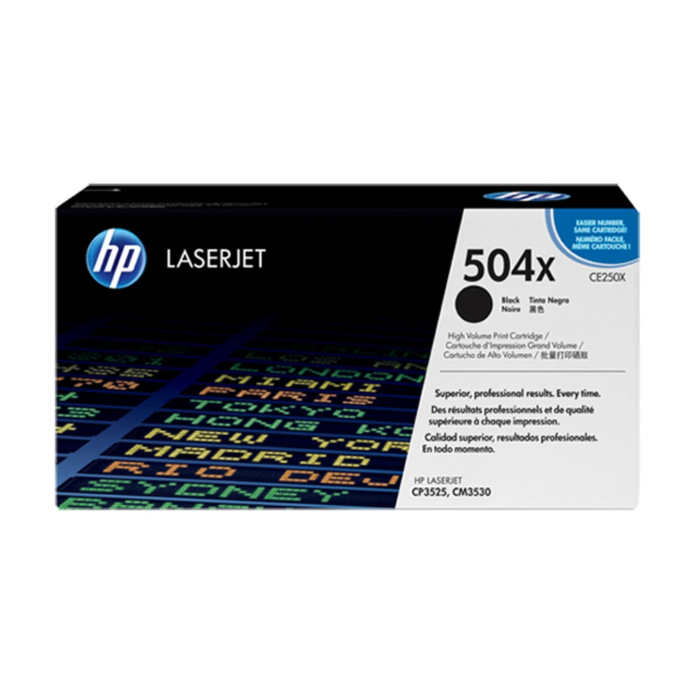 HP 504X Black Toner Cartridge - CE250X