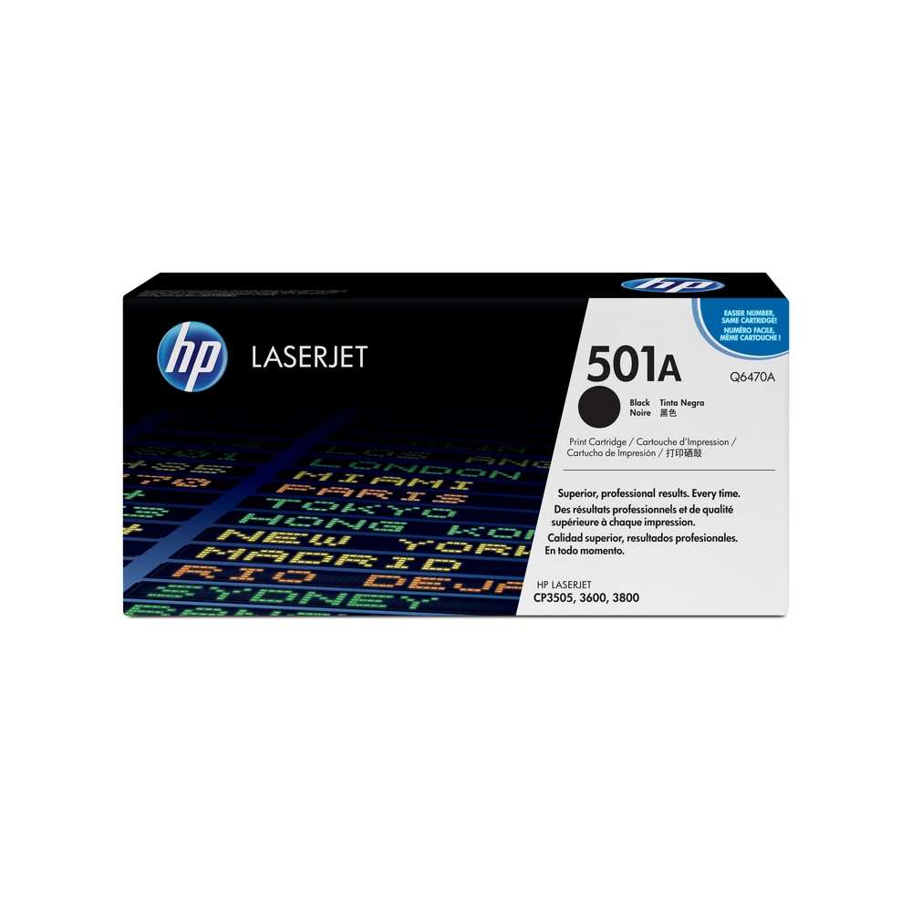 HP 501A Black Toner Cartridge - Q6470A