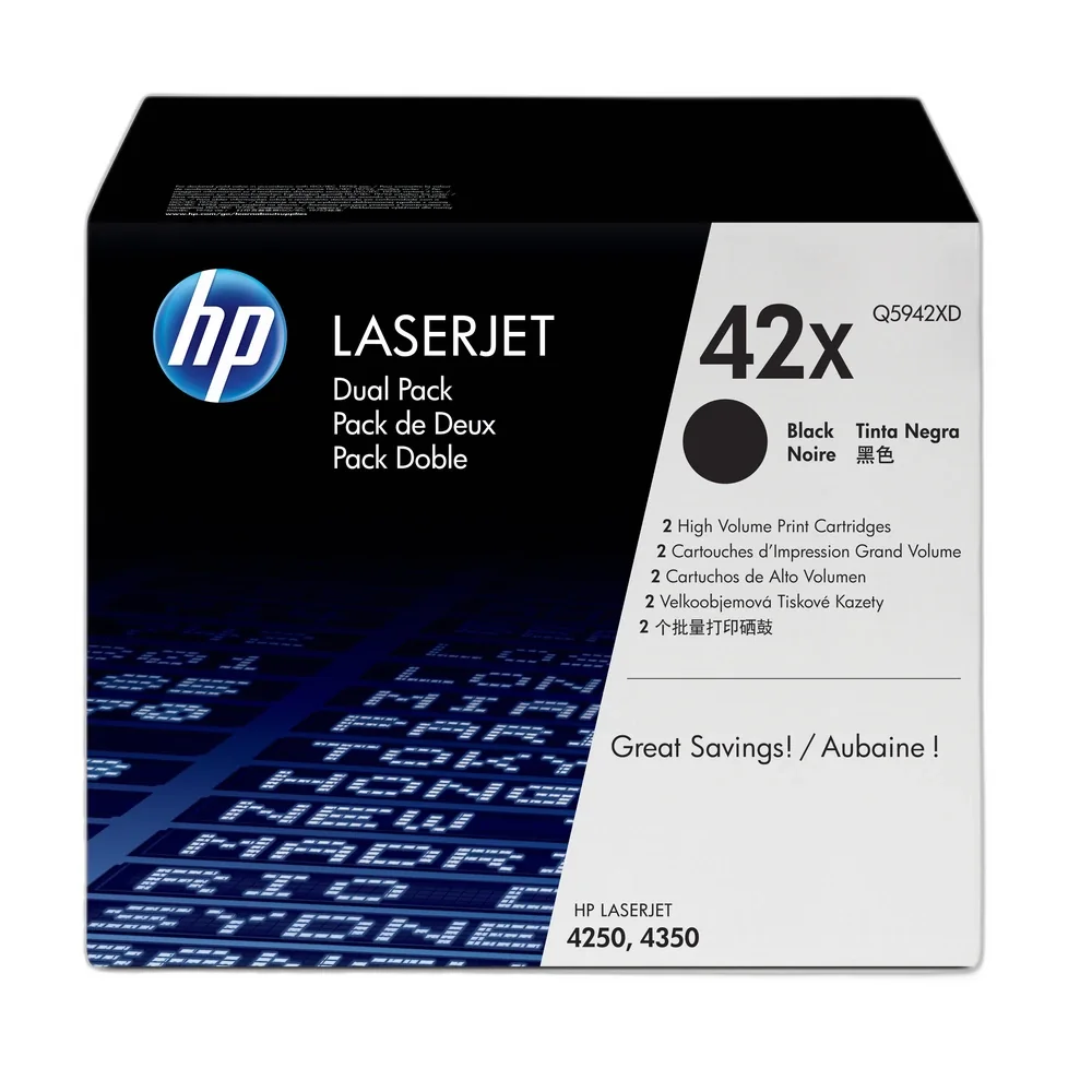 HP 42X Black High Yield Twin Pack - Q5942XD