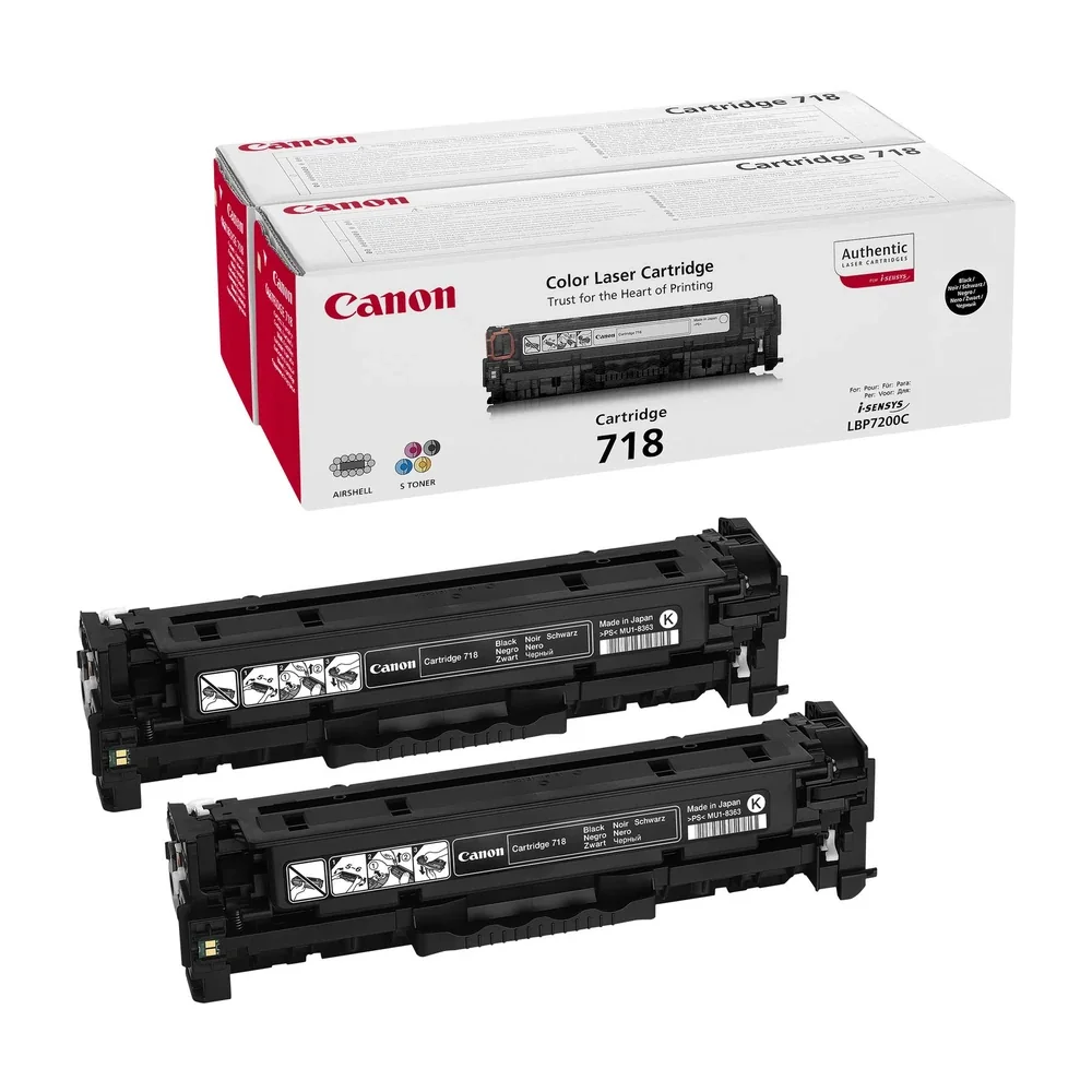 Canon CRG-718 Black Twin Pack - 2662B005